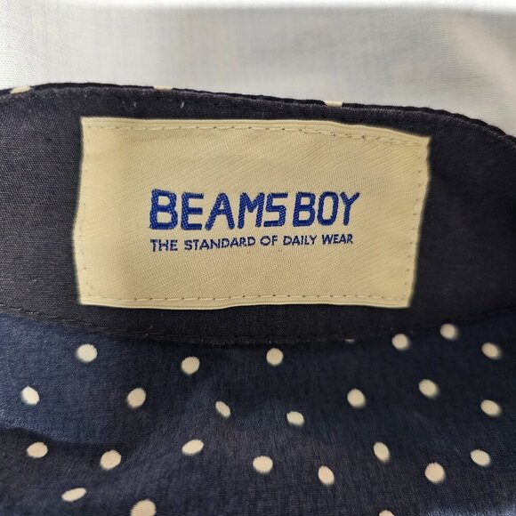 Beams Boy Polka Dot Fit and Flare Wrap Tie Dress Women One Size Blue - Picture 4 of 12